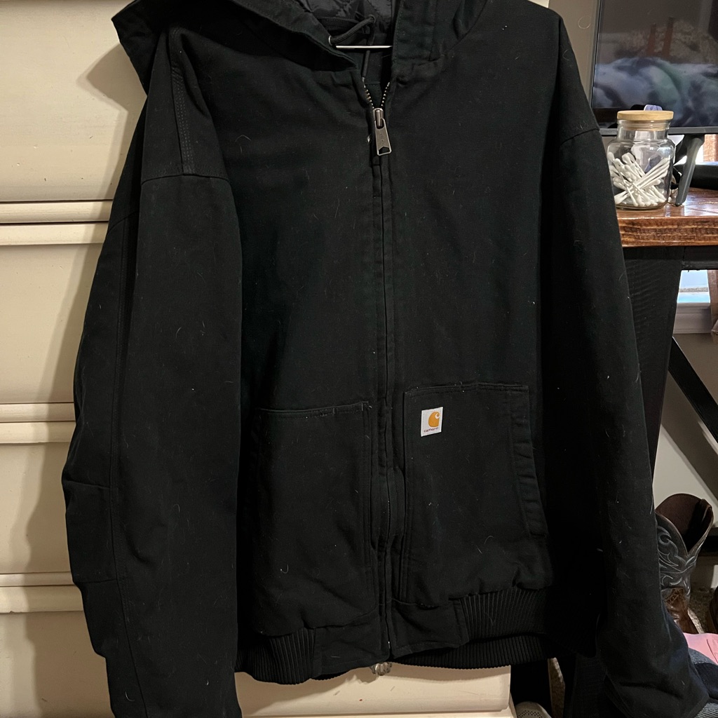 Mens Black Carhartt Jacket Size 3xl